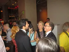 Costume designer extraordinaire William Ivey Long with Cornelia Guest looking up